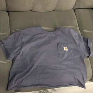 Cropped carhartt blue short sleeve